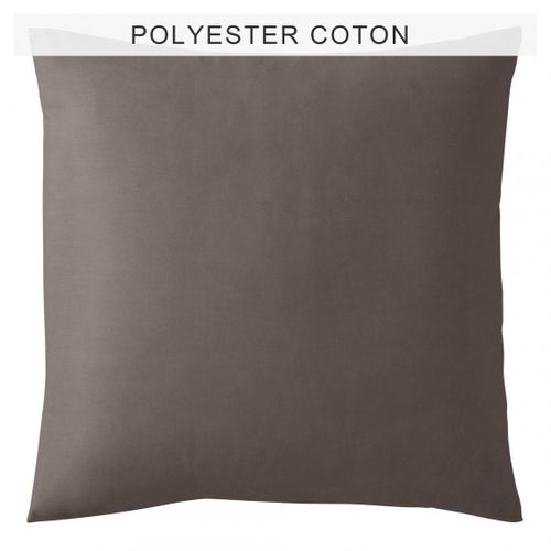 Taie D'oreiller Polycoton Tertio®  Taupe -50 X 70 Avec Volant