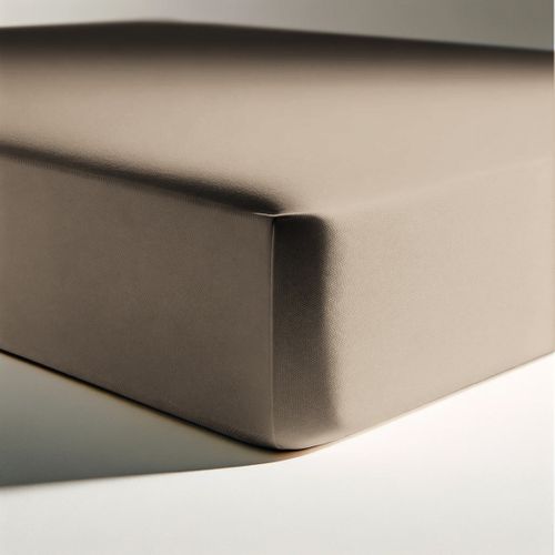 Drap housse coton  Taupe - 60 X 120 cm