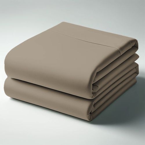 Drap-housse polycoton Taupe - 90 X 200 cm
