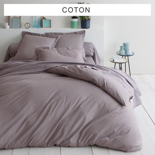 Housse De Couette Coton Tertio®  Taupe -200 X 200