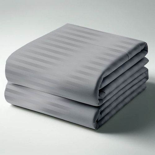 Drap Plat Coton Gris Perle -180 X 290