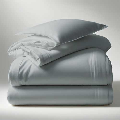 Housse De Couette Polycoton Tertio® Gris Perle - 140 X 200 cm