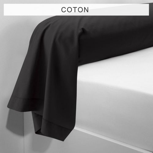 Taie D'oreiller Coton Tertio®  Noir -63 X 63 Sans Volant