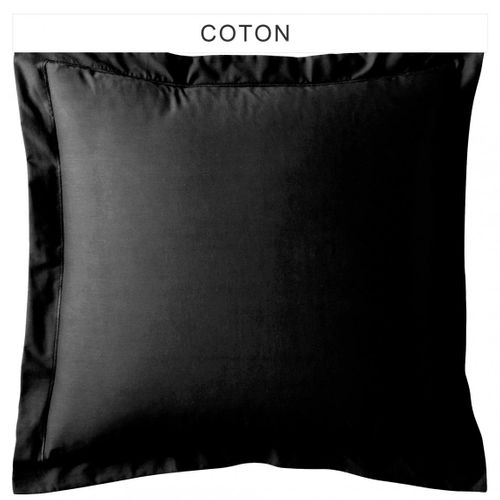 Taie D'oreiller Coton Tertio®  Noir -63 X 63 Sans Volant