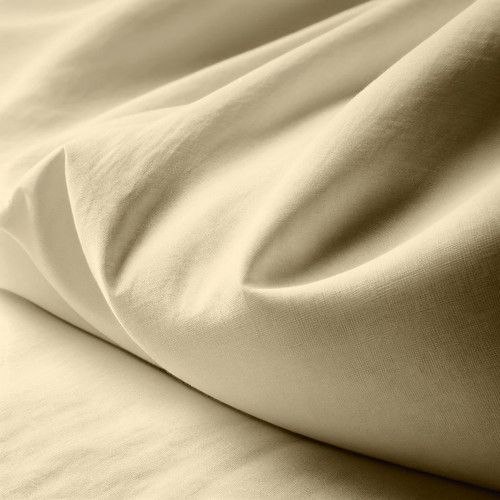 Drap Plat Coton Beige Ficelle - 180 X 290 cm