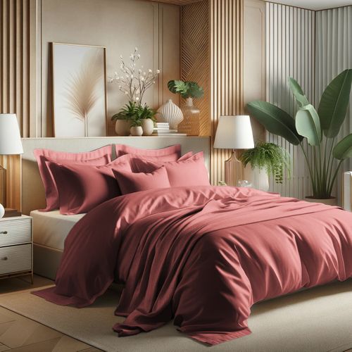 Housse de couette coton TERTIO® Pêche - 140 X 200 cm