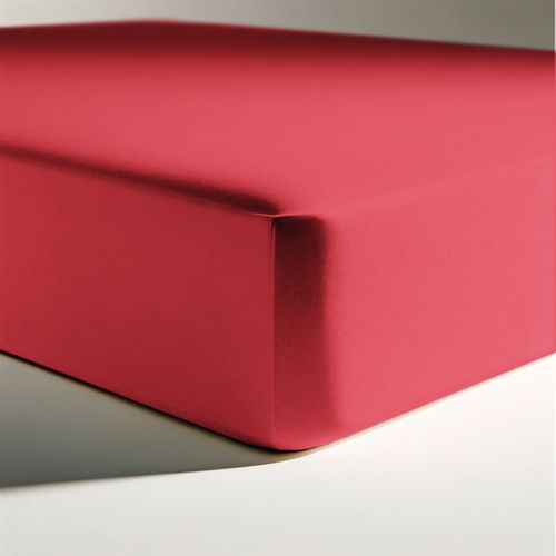 Drap-housse Coton Rouge Carmin - 120 X 190 cm