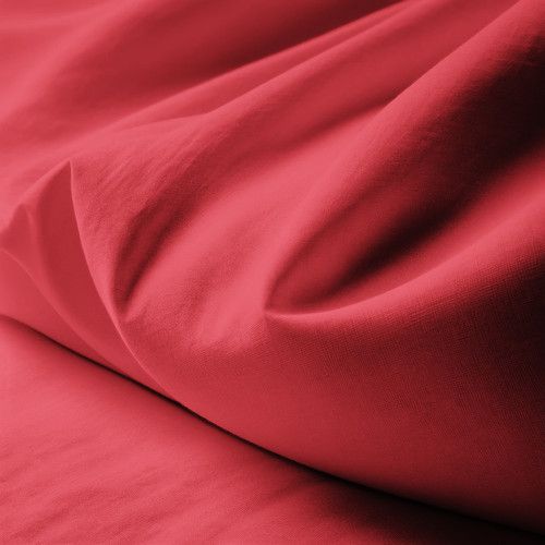 Drap Plat Coton Rouge Carmin - 180 X 290 cm