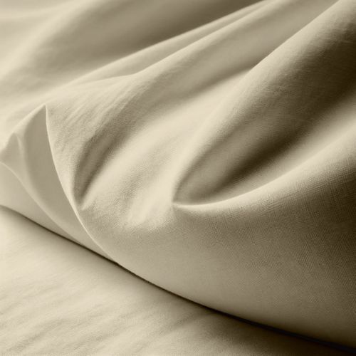 Drap Plat Uni Polycoton Tertio® Beige Ficelle - 180 X 290 cm