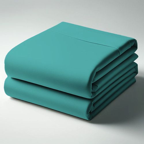 Drap Plat Coton Vert Émeraude - 180 X 290 cm