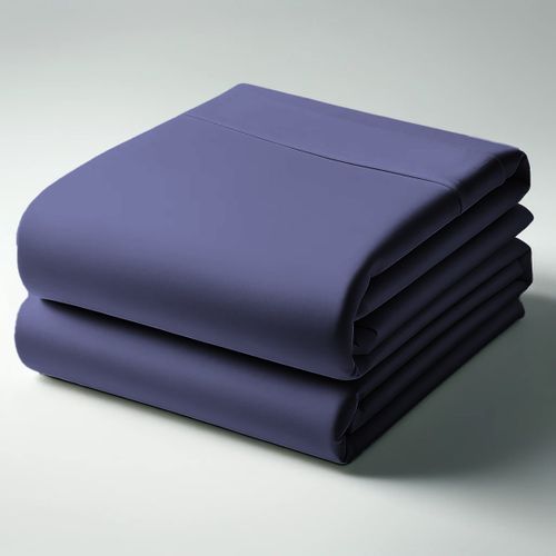 Drap Plat Percale Coton Tertio® Bleu - 270 X 300 cm