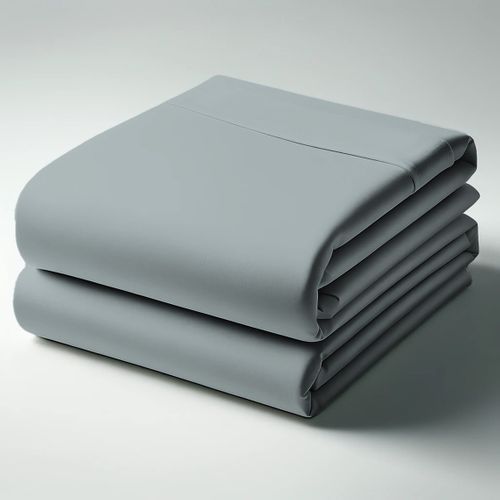 Drap plat percale de coton TERTIO® Gris perle - 240 X 300 cm