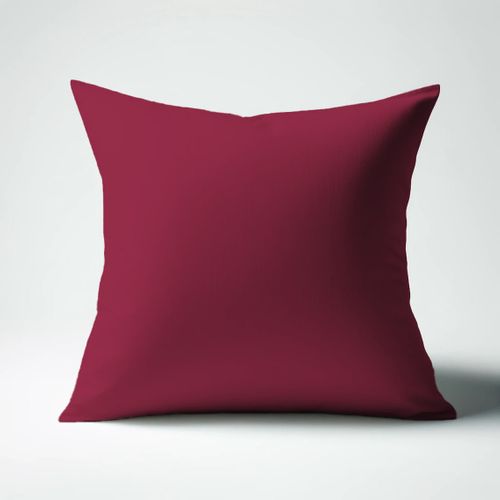 Taie D'oreiller Percale Coton Tertio® Bordeaux - 63 X 63 cm Sans Volant