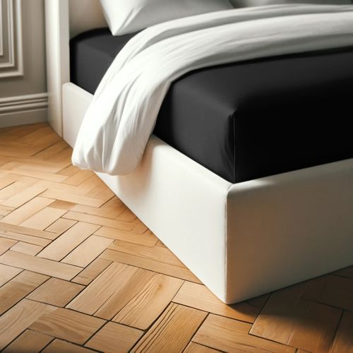 Drap housse polycoton Noir - 120 X 190 cm