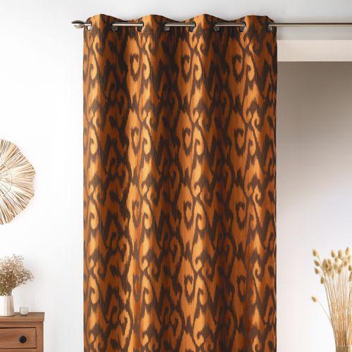 Rideau En Jacquard à Imprimés Baroques - 140x260 Cm - Jaune Ocre