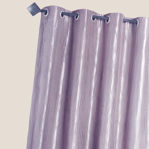 Rideau D'ameublement En Taffetas Froissé - 135x260 Cm - Violet Parme