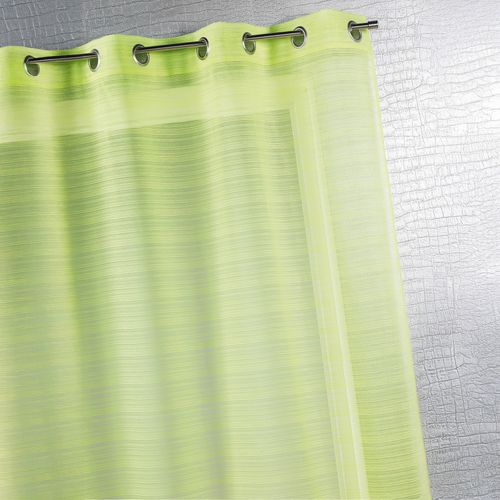 Voilage Fantaisie à Fines Rayures - 140x240 Cm - Vert Clair