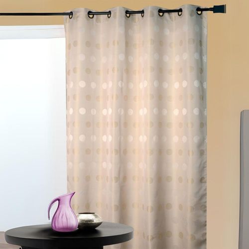 Rideau D'ameublement En Jacquard Pois Bimbo - 140x260 Cm - Ivoire