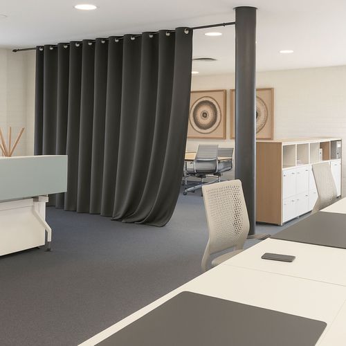 Rideau 100% Occultant Ignifugé M1 Non Feu Gris - 140x260 Cm - Gris