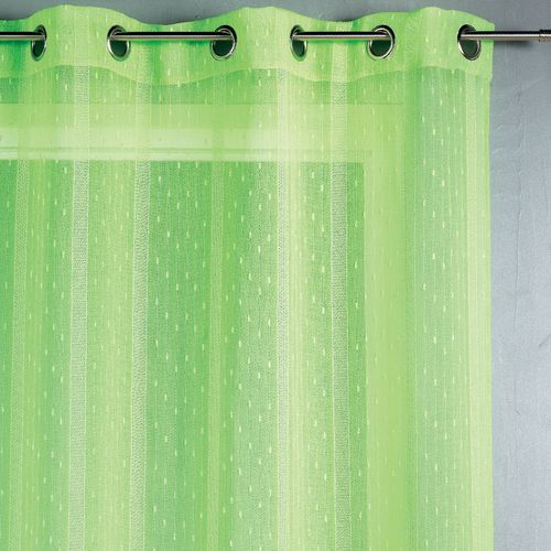 Voilage Tissé Et Fileté - 140x240 Cm - Vert Clair