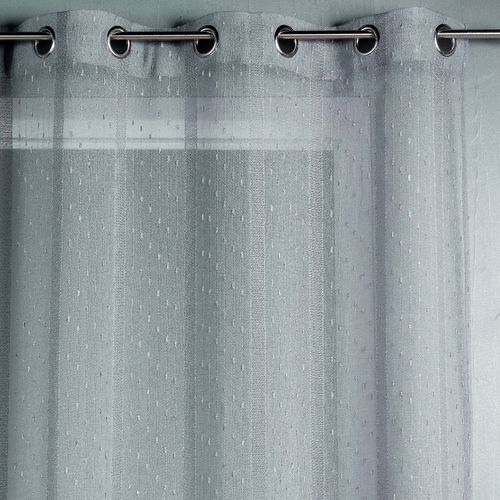 Voilage Tissé Et Fileté - 300x240 Cm - Gris Clair