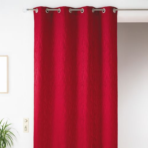 Rideau En Jacquard Fantaisie - 135x260 Cm - Bordeaux
