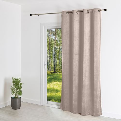 Rideau Obscurcissant Et Isolant Aspect Velours - 140x260 Cm - Beige