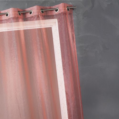 Voilage Organza Fantaisie Goutte Métallique - 150x260 Cm - Rouge