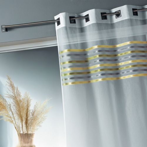 Voilage Étamine Parement Tissé Dans Le Haut - 140x260 Cm - Vert Clair