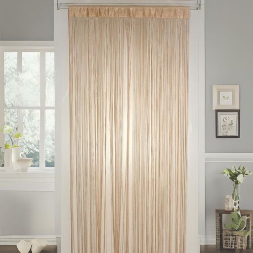 Rideau à Fils Spaghetti - 90x240 Cm - Beige