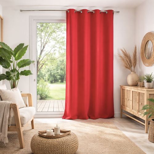 Rideau Ameublement Uni à Oeillets - 145x260 Cm - Bordeaux