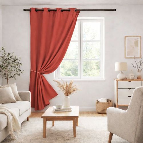 Rideau 80% Occultant Vu à La TV - 140x260 Cm - Rouge