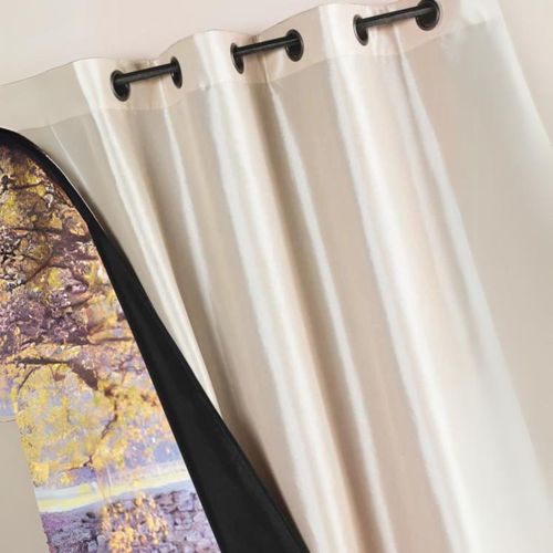 Rideau Ameublement Réversible En Taffetas - 140x260 Cm - Ecru