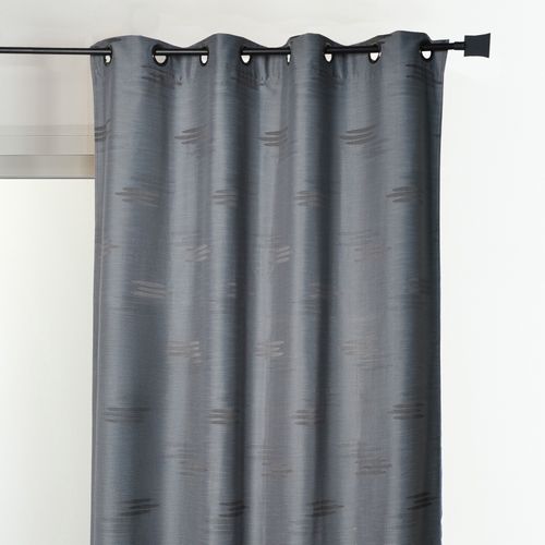 Rideau Ameublement En Jacquard Formes Géométriques - 140x260 Cm - Gris Anthracite