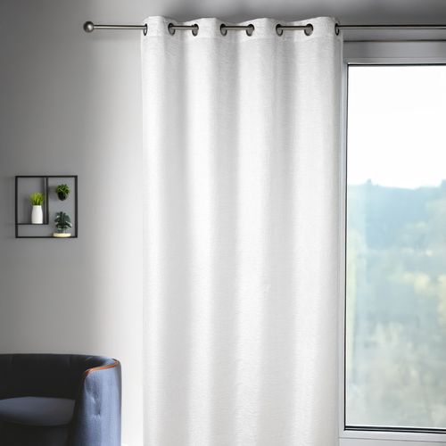 Rideau D'ameublement Shantung Tout Brodé - 140x250 Cm - Blanc