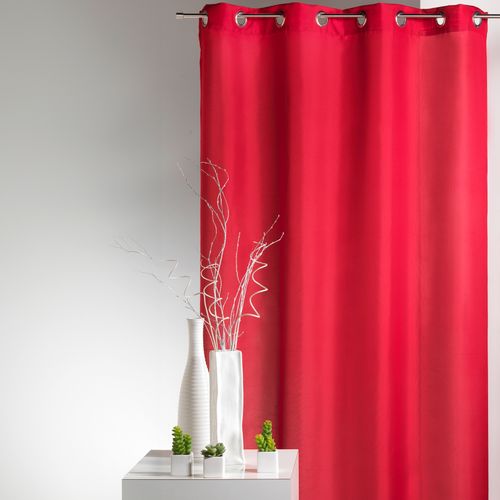 Rideau 80 % Occultant Uni - 135x260 Cm - Rouge Orangé