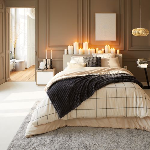 Plaid 120x150 cm CARESSE Gris