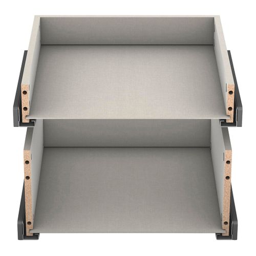 Kit 2 blocs tiroirs H.38 x L.45 x P.45 cm CASANE Textile