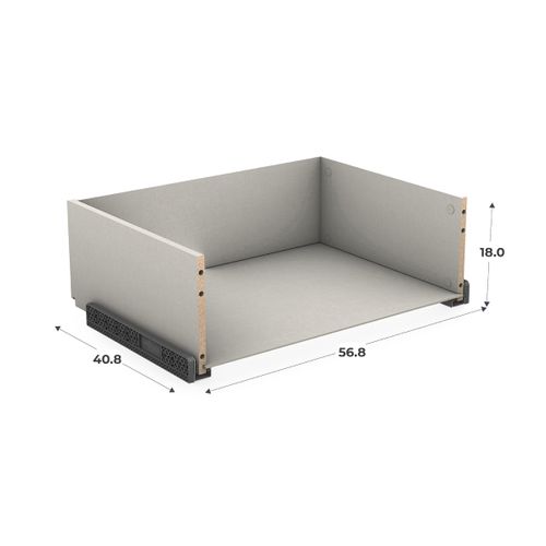 Kit bloc tiroir H.38 x L.60 x P.45 cm CASANE Textile