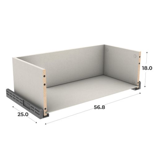 Tiroir MTV L.60 x P.45 cm CASANE décor textile