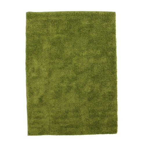 Tapis Salon à Poils Longs Toucher Laineux Vert 133x180