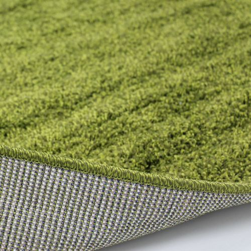 Tapis Salon à Poils Longs Toucher Laineux Vert 133x180