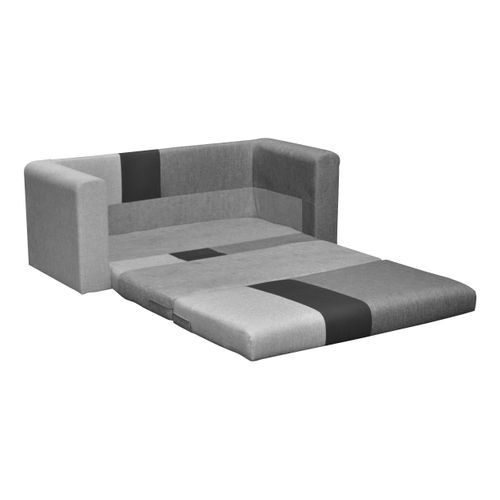 Canapé 2 places convertible BRAVO déplimousse Gris/Noir