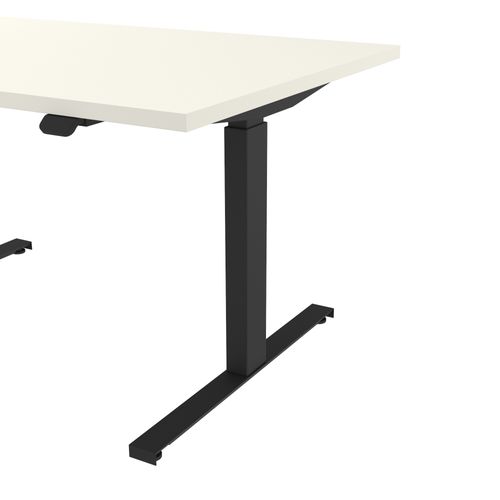 Bureau assis debout électrique FLEX PRO L.120-P.80 cm blanc / noir