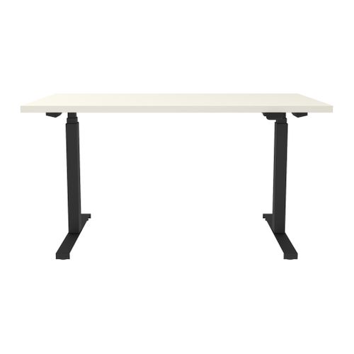 Bureau assis debout électrique FLEX PRO L.120-P.80 cm blanc / noir