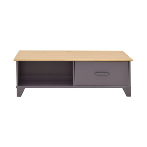 Table basse SEVEN imitation chêne et gris