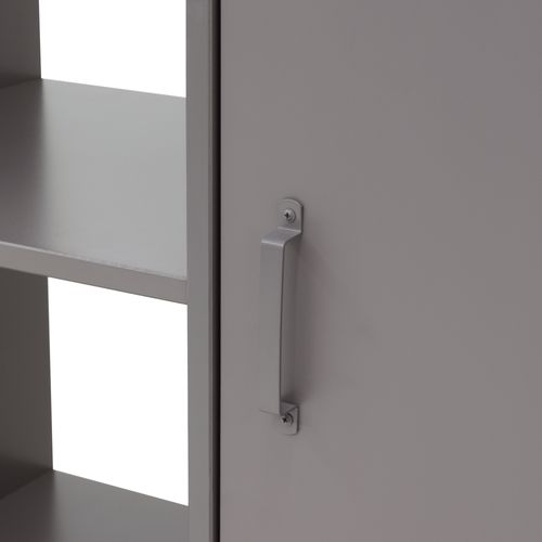 Bibliothèque en pin SIX gris