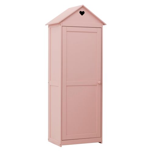 Armoire enfant en pin TRACY rose