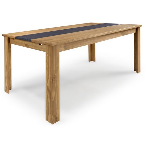 Table L. 180/260 + Allonge TARA Imitation chêne / Anthracite