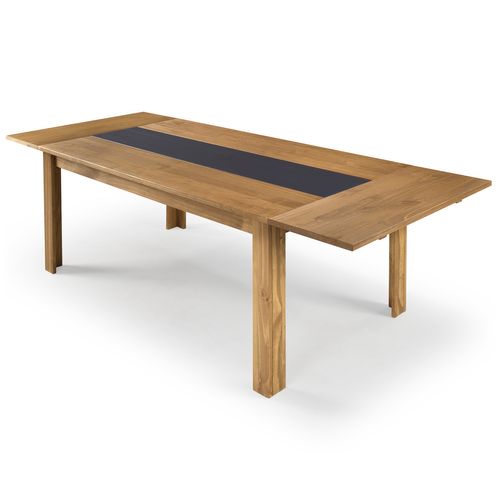 Table L. 160/240 + Allonge TARA Imitation chêne / Anthracite